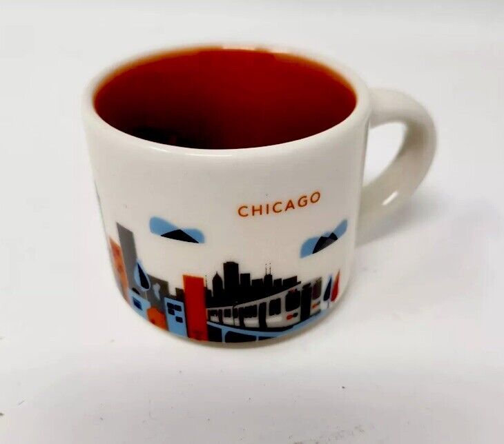 Starbucks You Are Here CHICAGO Collection 2 fl oz Coffee Mug demitasse