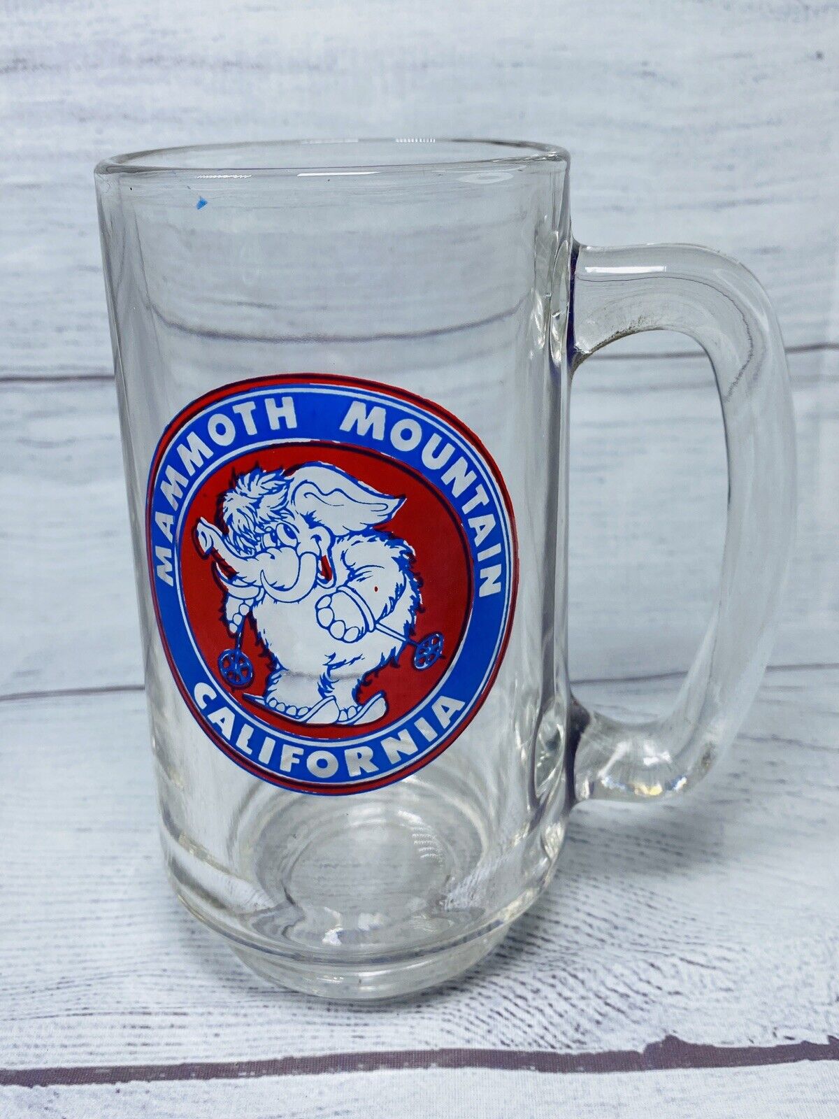 Vintage Mammoth Mountain California Glass Mug