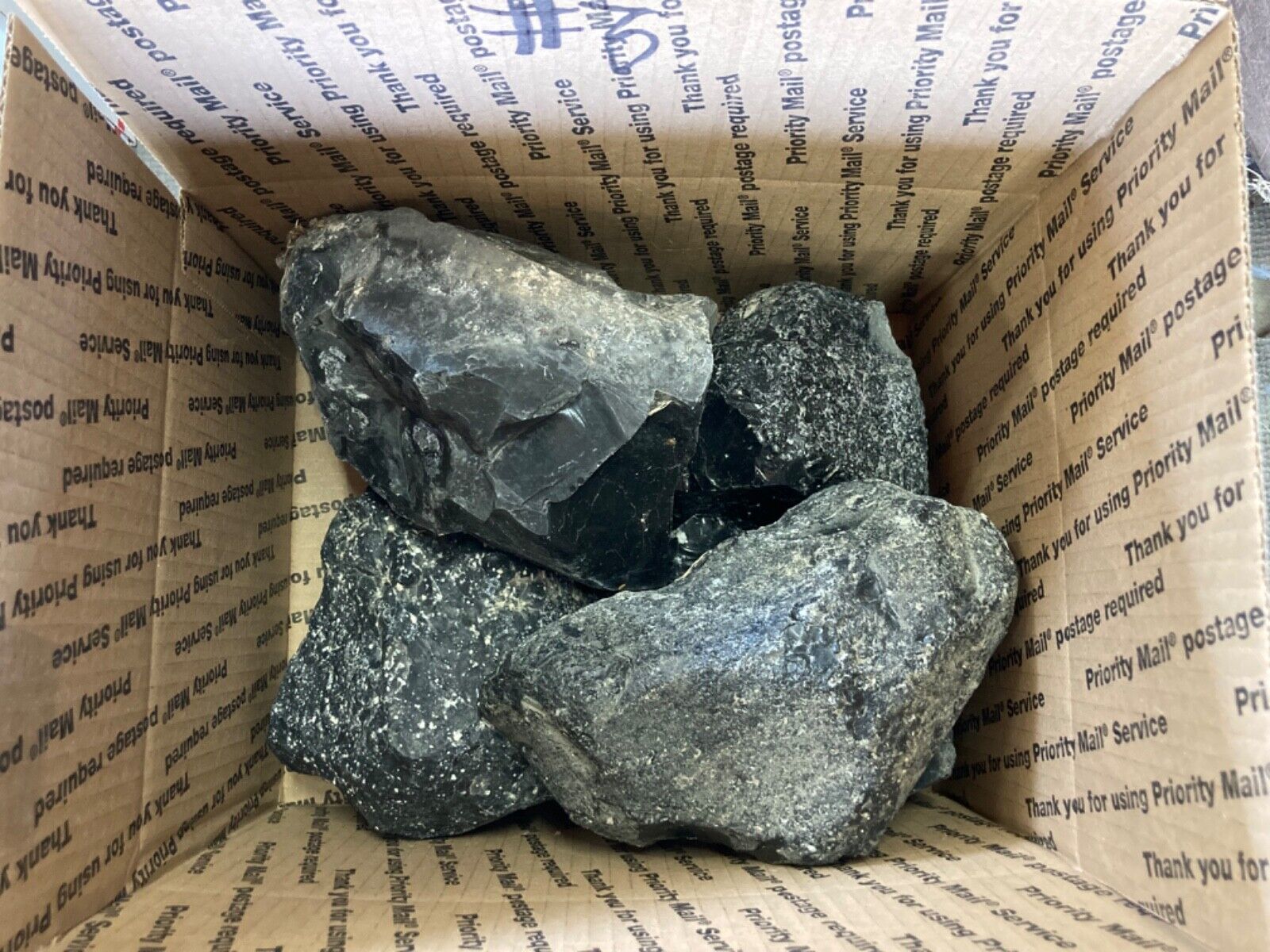 Obsidian raw natural stones bulk  #3