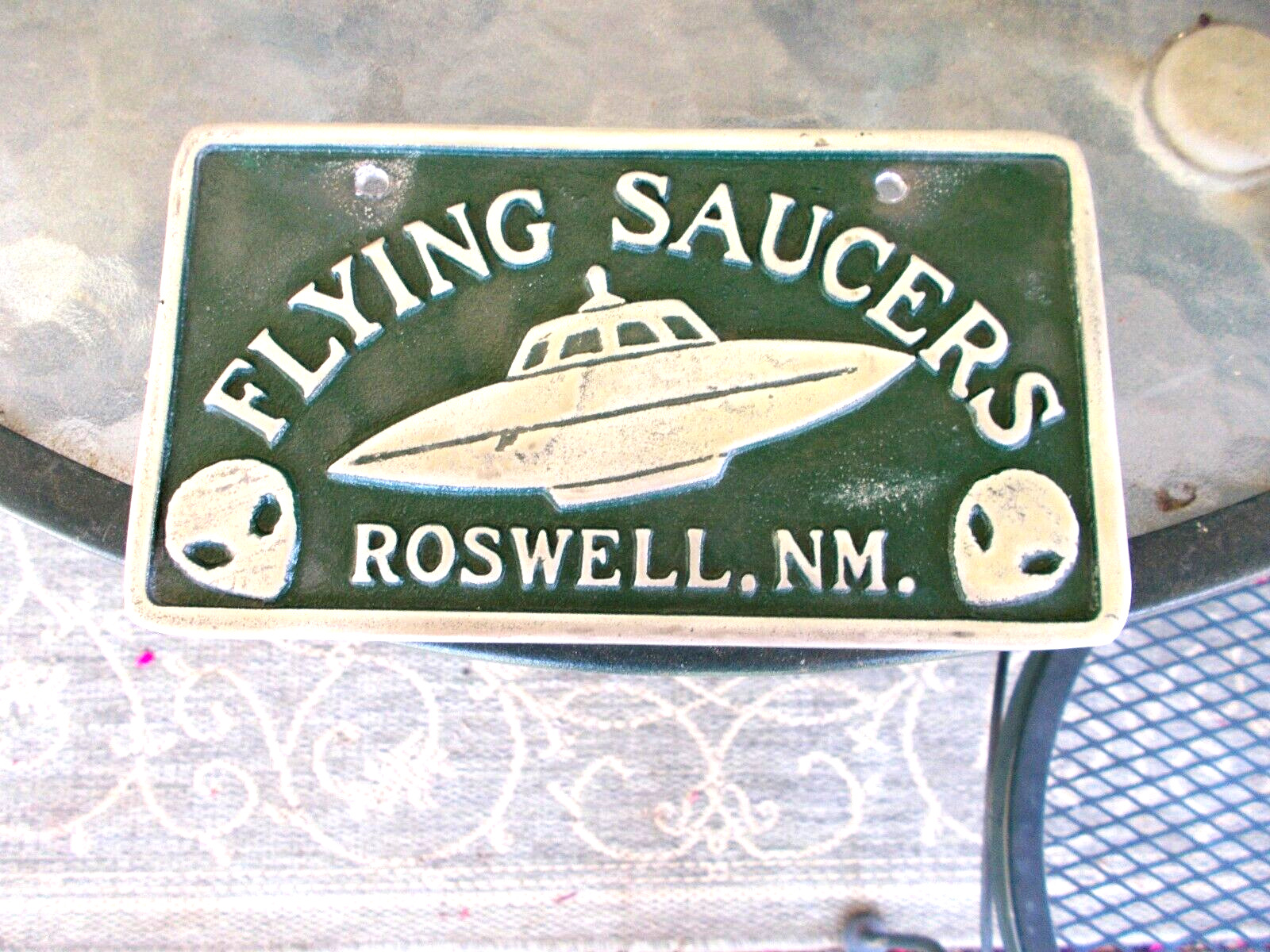 car club plaque Flying Saucers Roswell, N.M. Aliens Space eBay Motors 1947 Ford