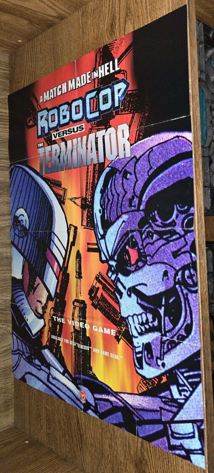 Robocop Versus Vs Terminator Poster 1993 Sega Genesis 