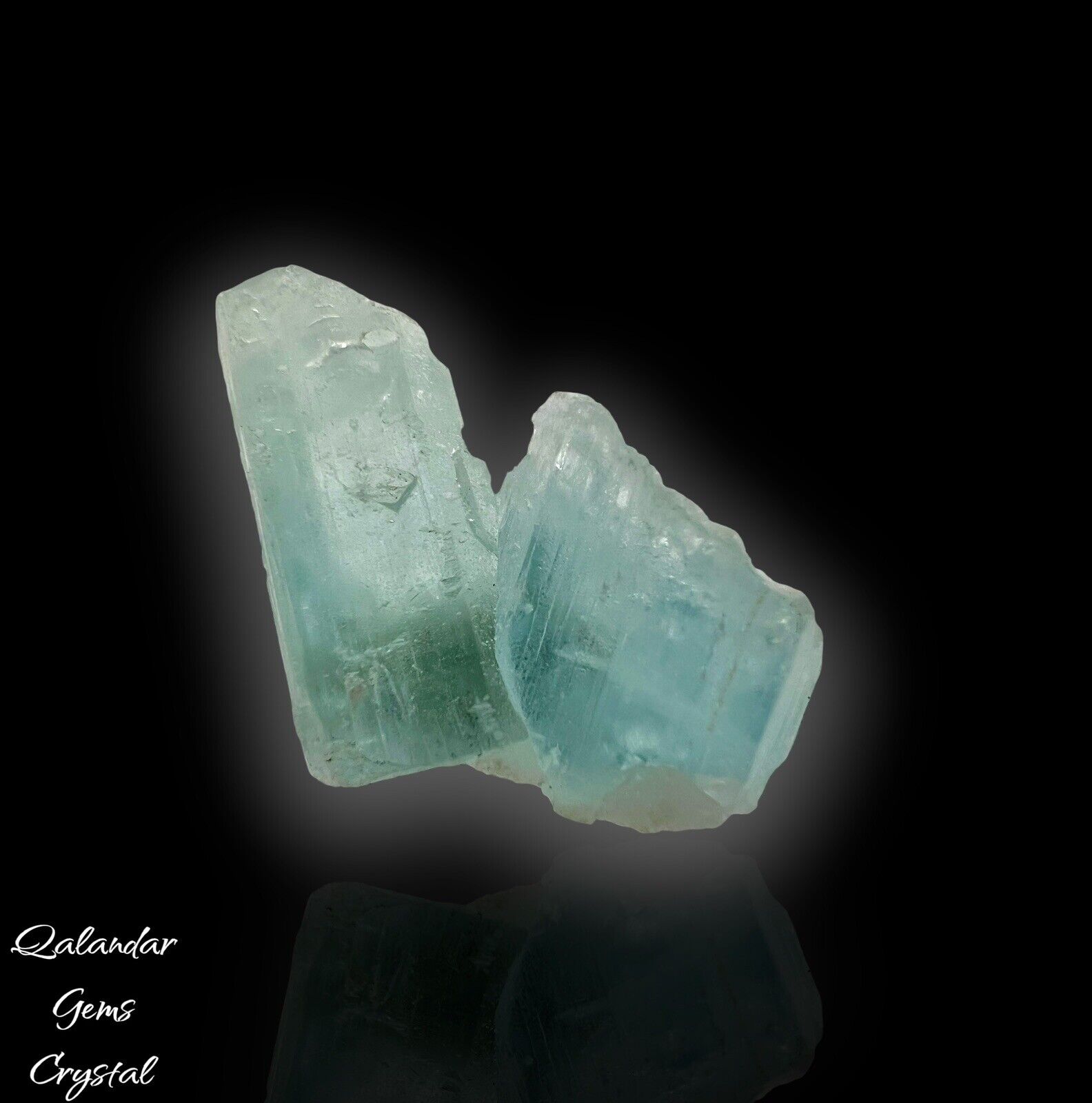 37 Ct Beautiful Dt Aquamarine Crystal Have Albite Specimen From @pak