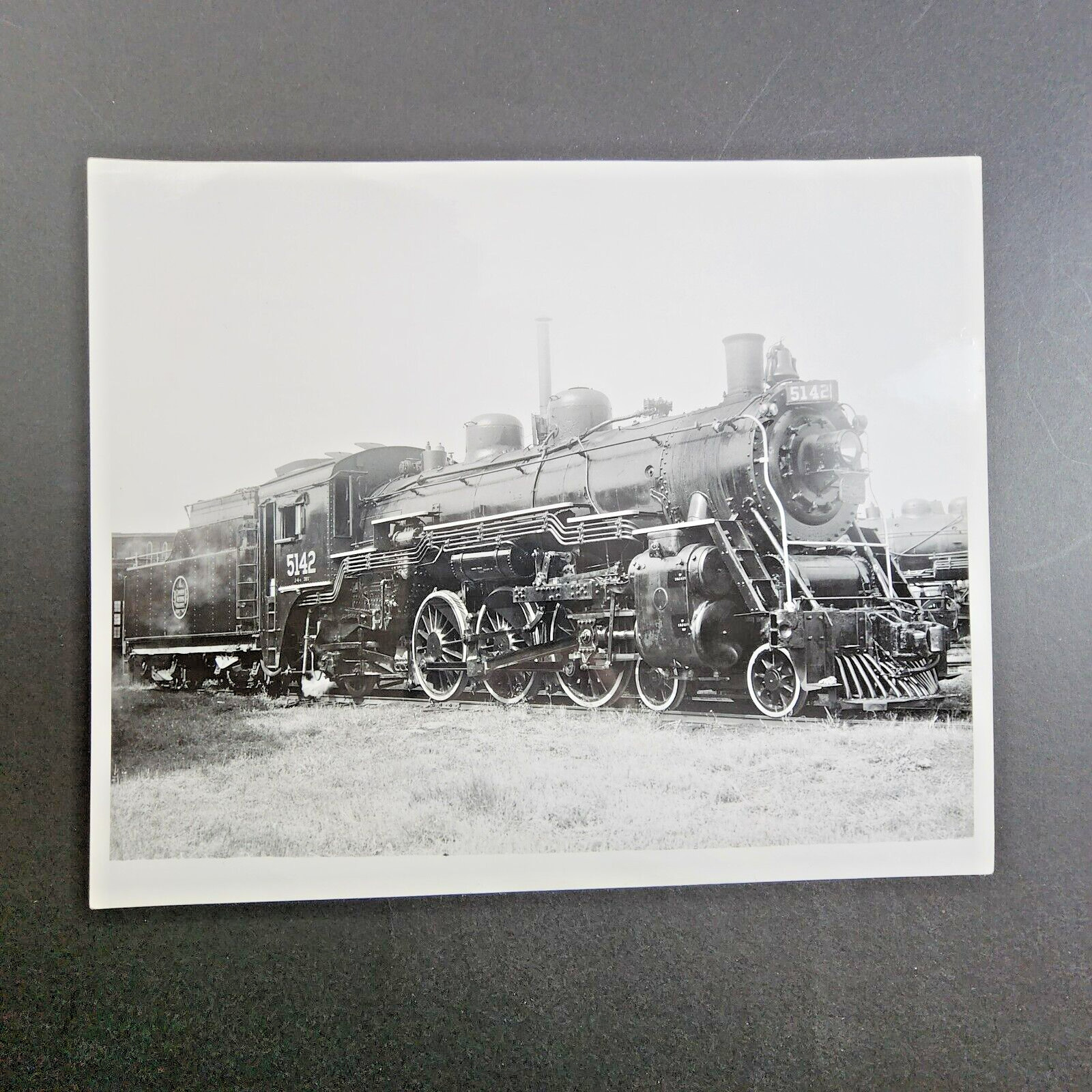 VTG 8x10 Steam Locomotive Photo CNR#5142 4-6-2, Stratford Ontario Canada 1952