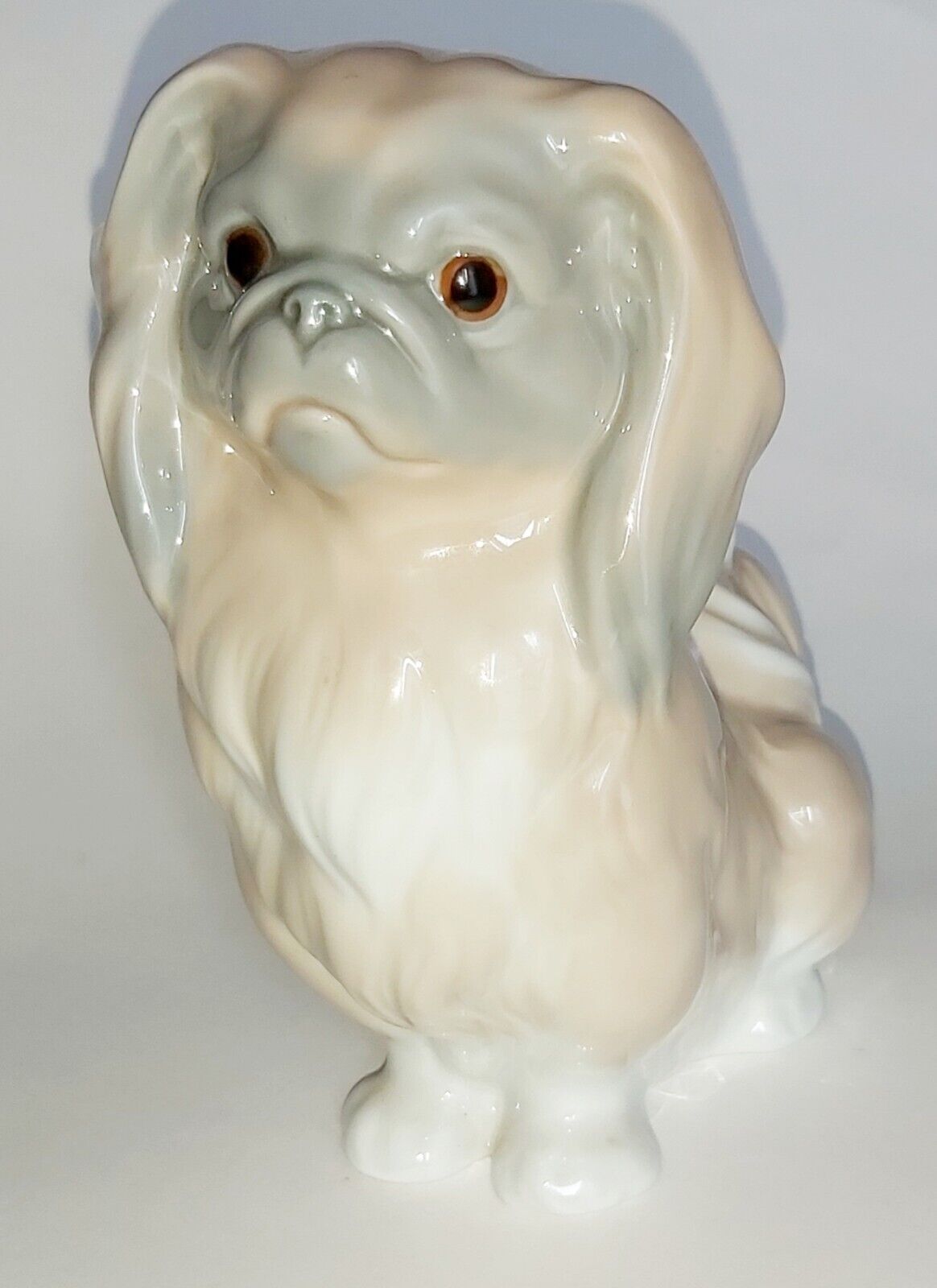 Vintage Retired Lladro #4641 Pekingese Sitting Dog Figurine Figure 6\