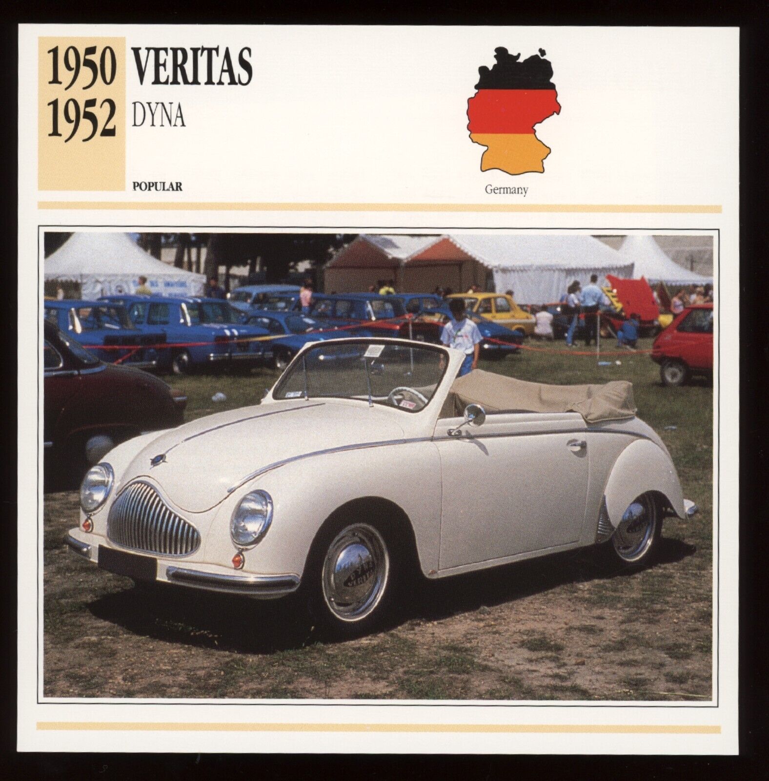 1950 - 1952  Veritas  Dyna  Classic Cars Card