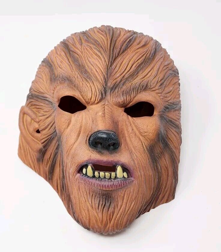 Vintage 1998 U.C.S. Rubber Wolfman Werewolf Halloween Costume Mask