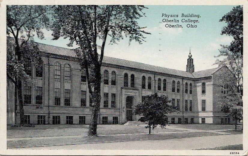 Postcard Physics Building Oberlin College Oberlin OH