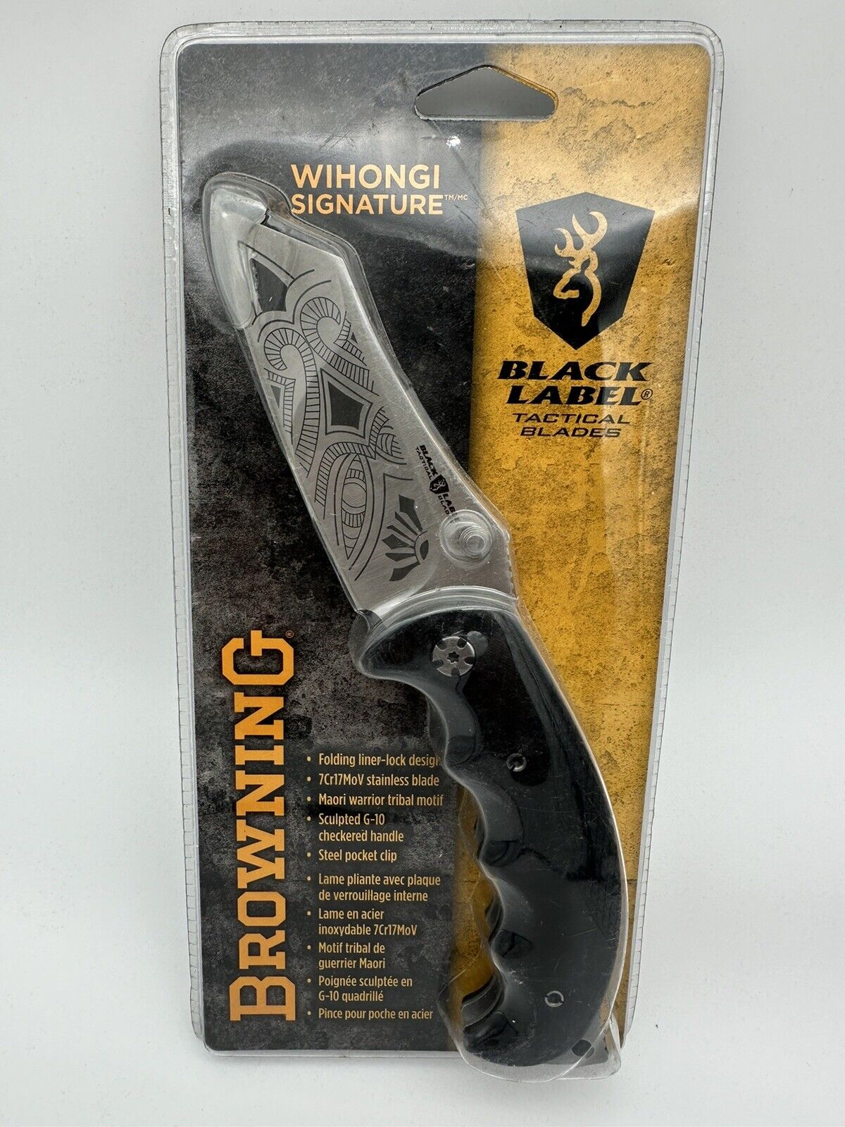 Browning Wihongi Signature Hysteria Folding Knife w/ Black G10 Handle - NEW