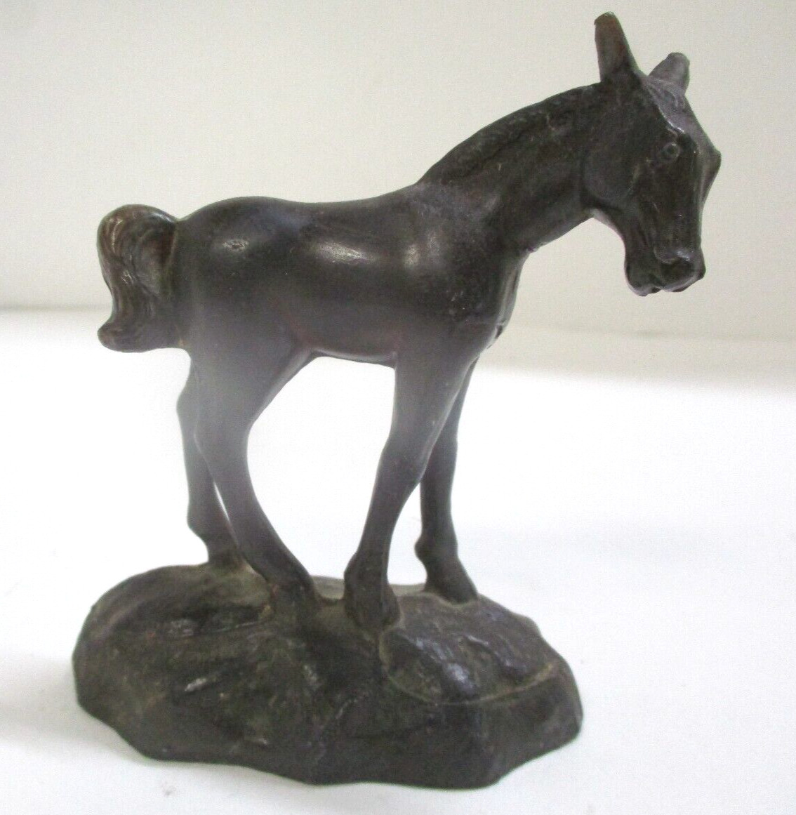 Small Vintage Metal Horse Figurine Statue