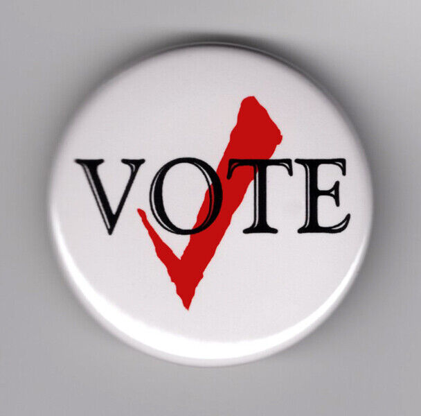 VOTE pinback button 1-1/2\