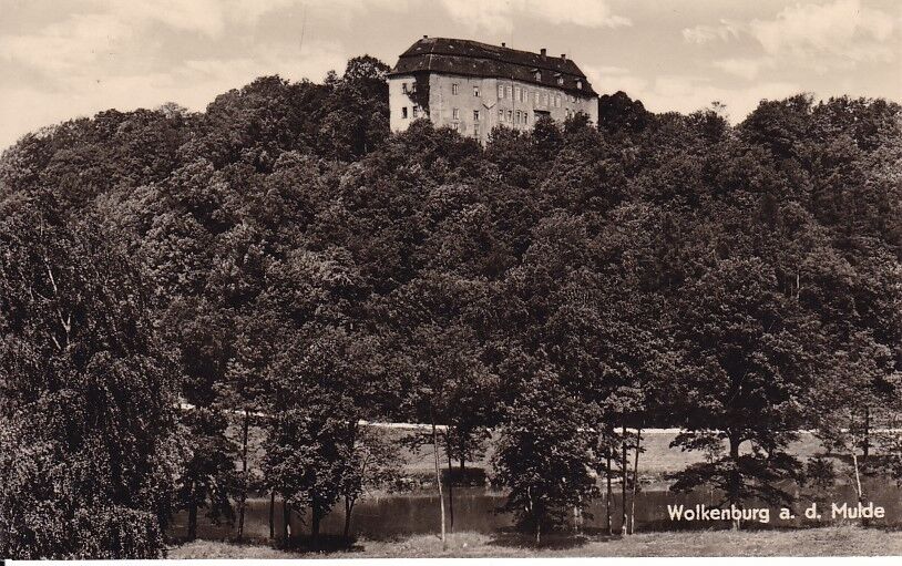 Ancient Ak, Wolkenburg on The Hollow Panorama View to The Castle 1956