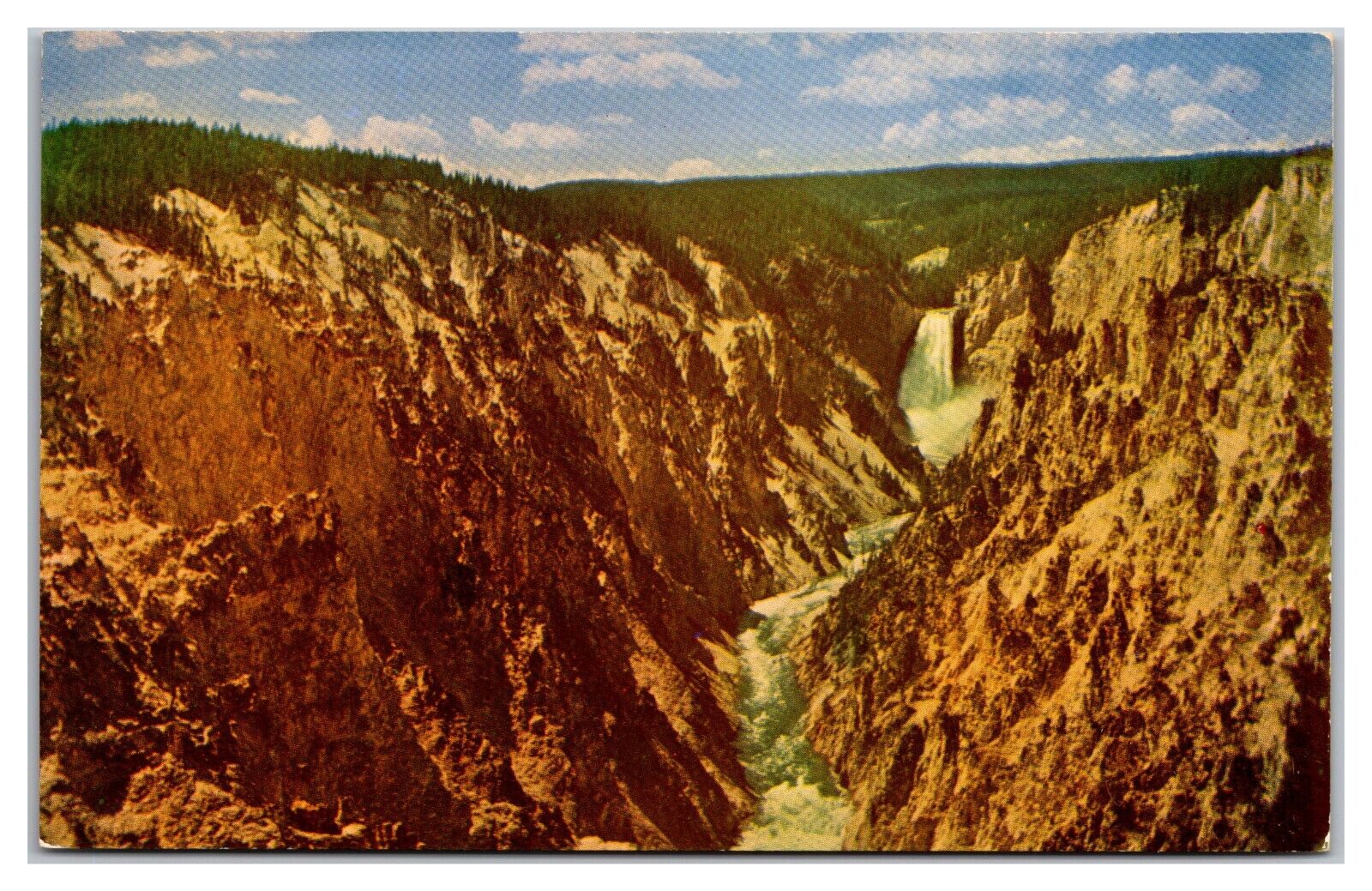 Grand Canyon Of The Yellowstone And Lower Falls Postcard