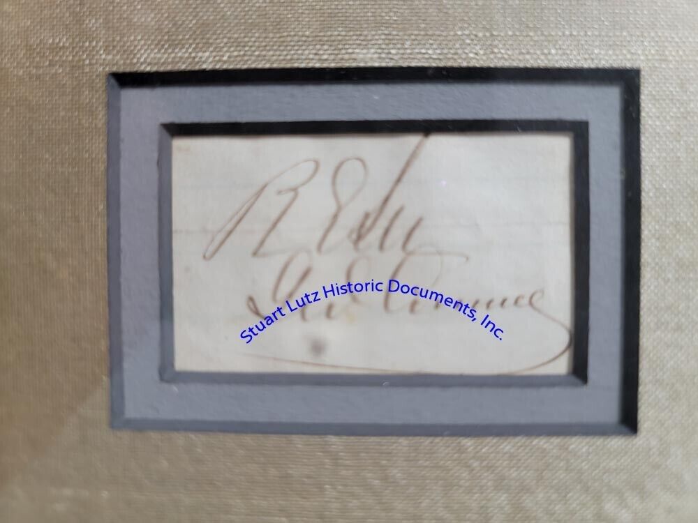 Robert E. Lee signature as Confederate general during the Civil War - nice frame