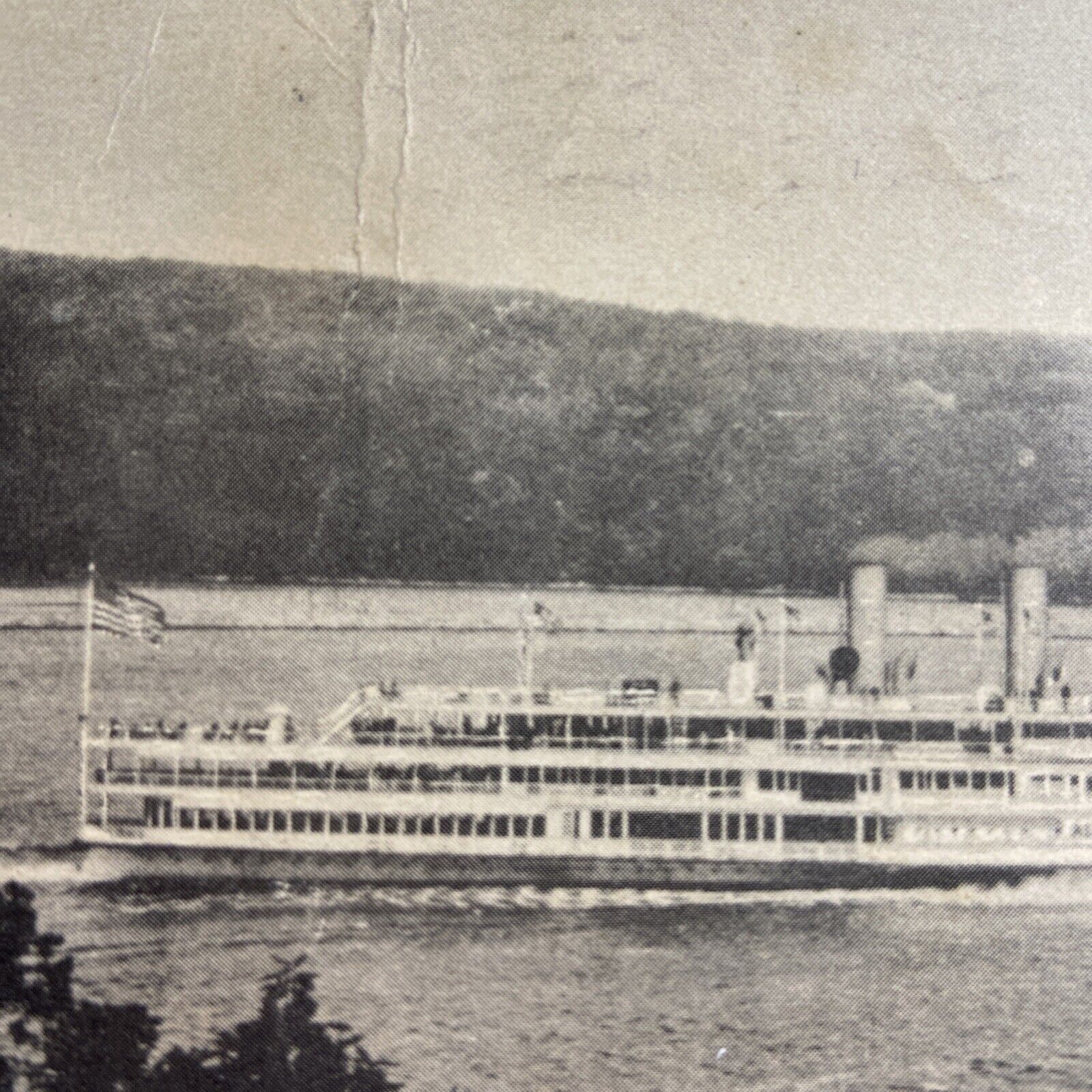 Postcard NY Steamer Alexander Hamilton of the Hudson River Day Line 20s PMK 1931