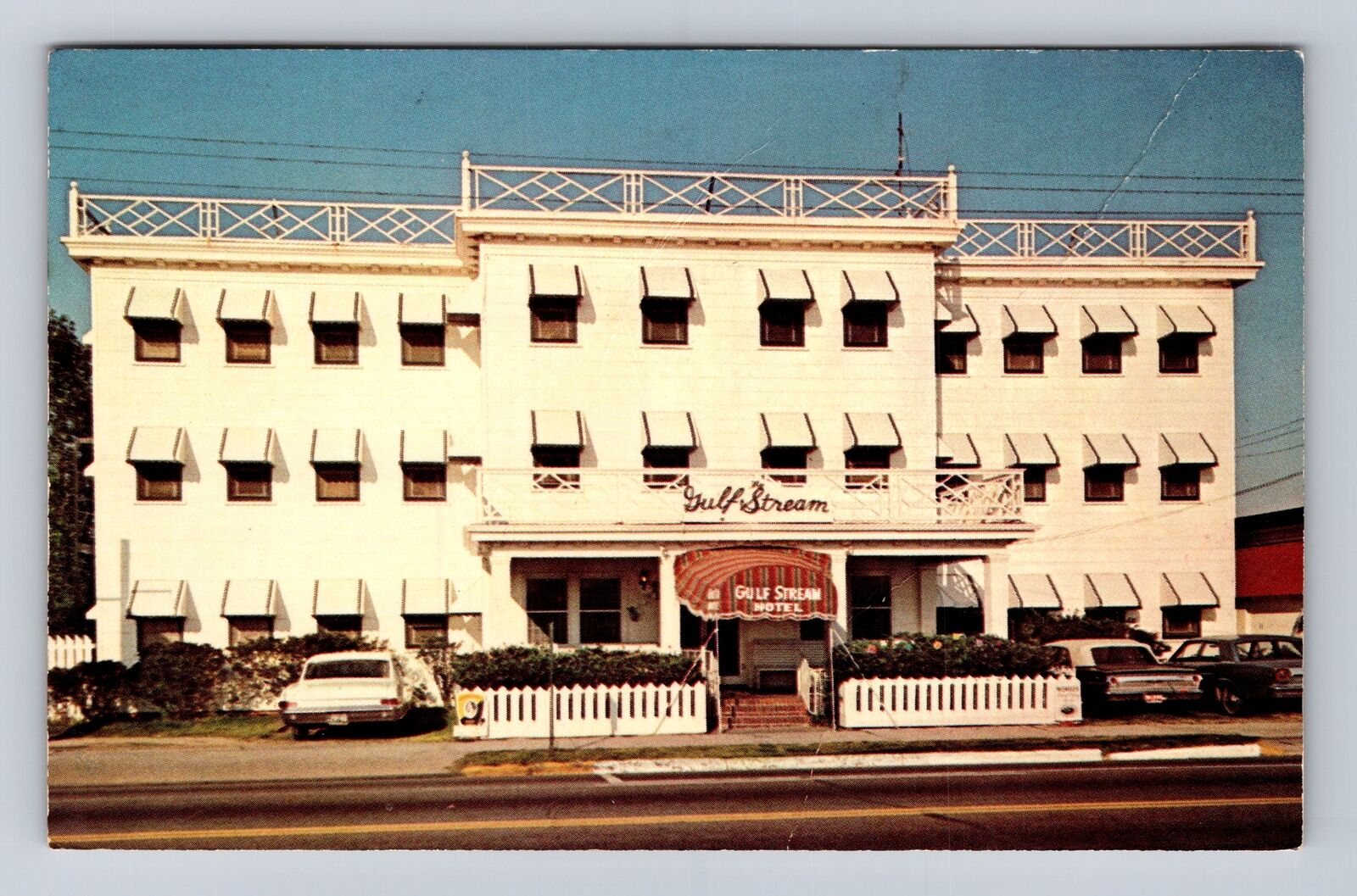 Virginia Beach VA-Virginia, Gulf Stream Motel, Advertising, Vintage Postcard