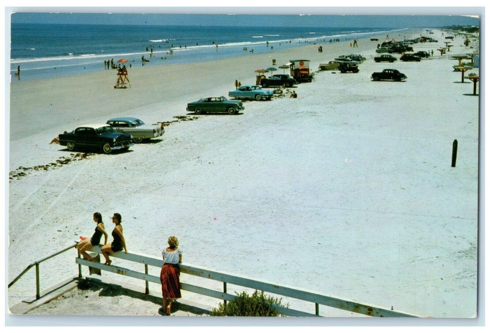 c1956 Beautiful Beach Exterior New Smyrna Florida FL Vintage Antique Postcard