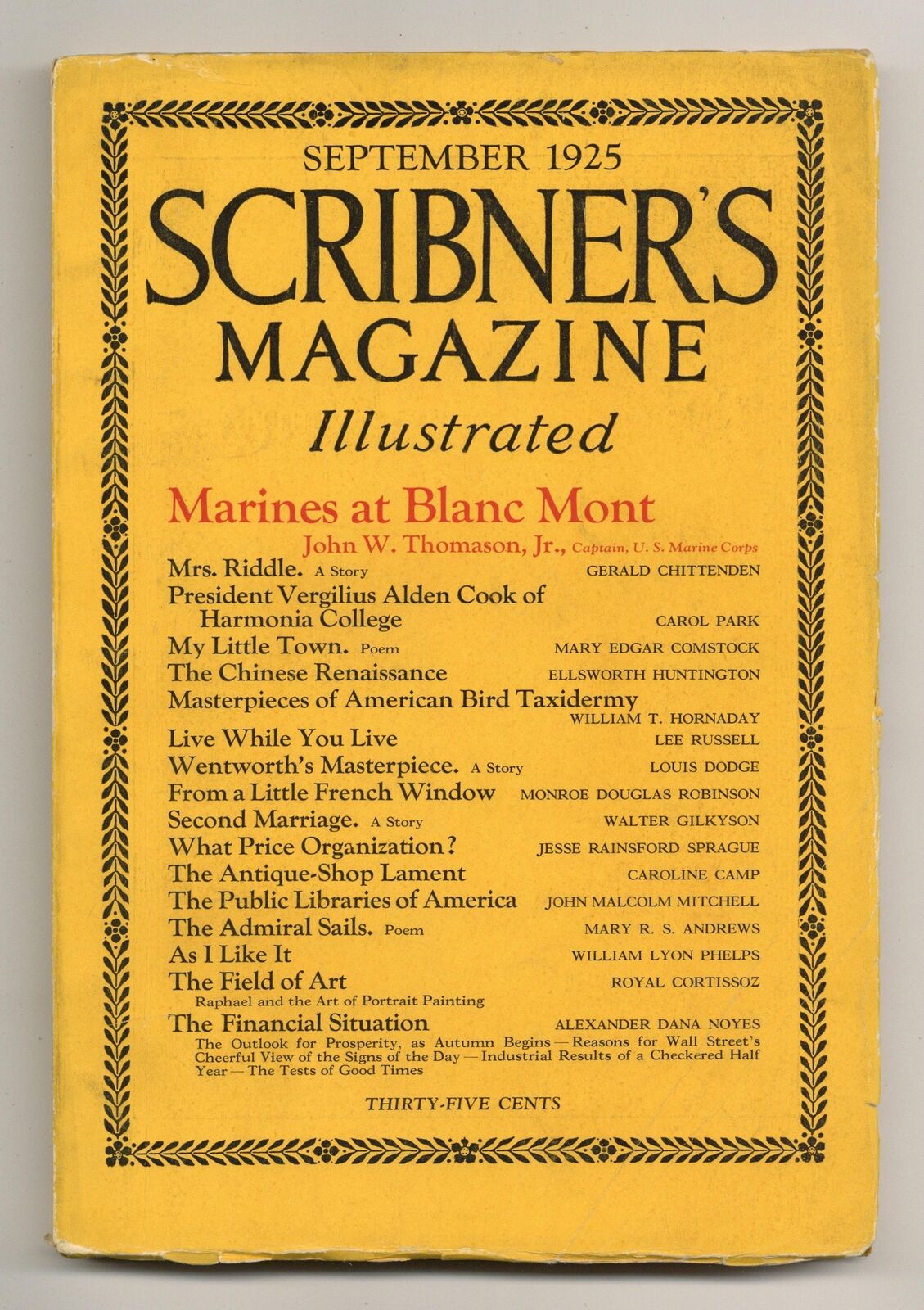 Scribner's Magazine Sep 1925 Vol. 78 #3 VG 4.0