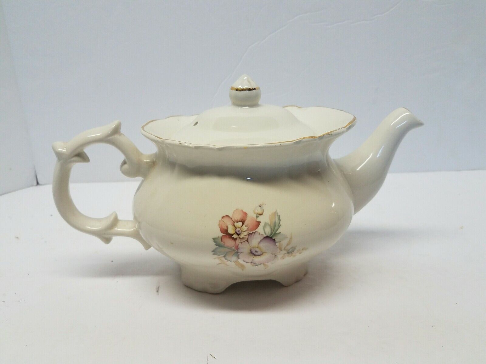 Vintage Price Kensington English Teapot Floral w/ Gold Trim - England Elegant 