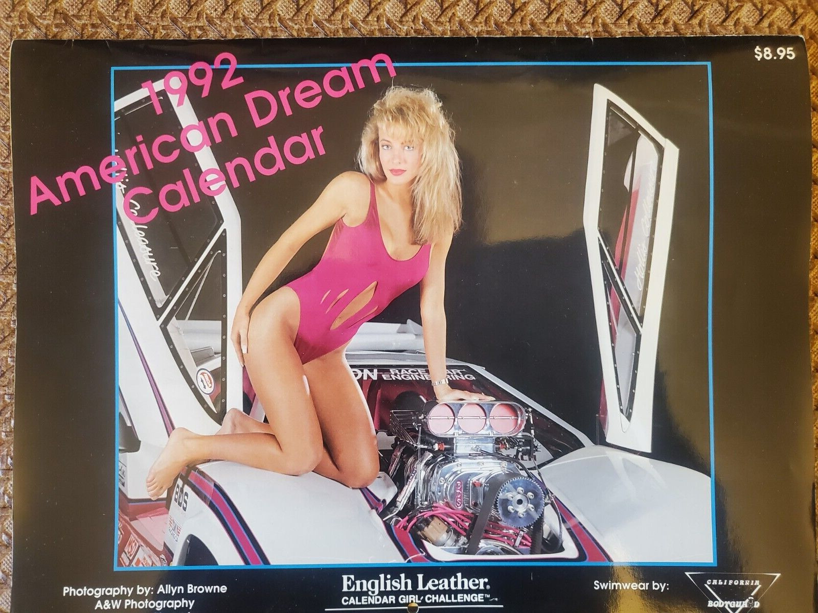 1992 American Dream Calendar Swimsuit English Leather Girl Challenge \