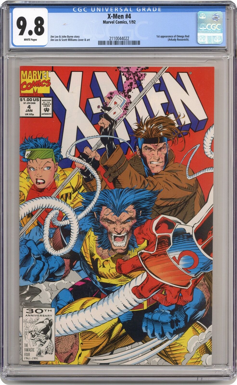 X-Men #4D CGC 9.8 1992 2110044022 1st app. Omega Red