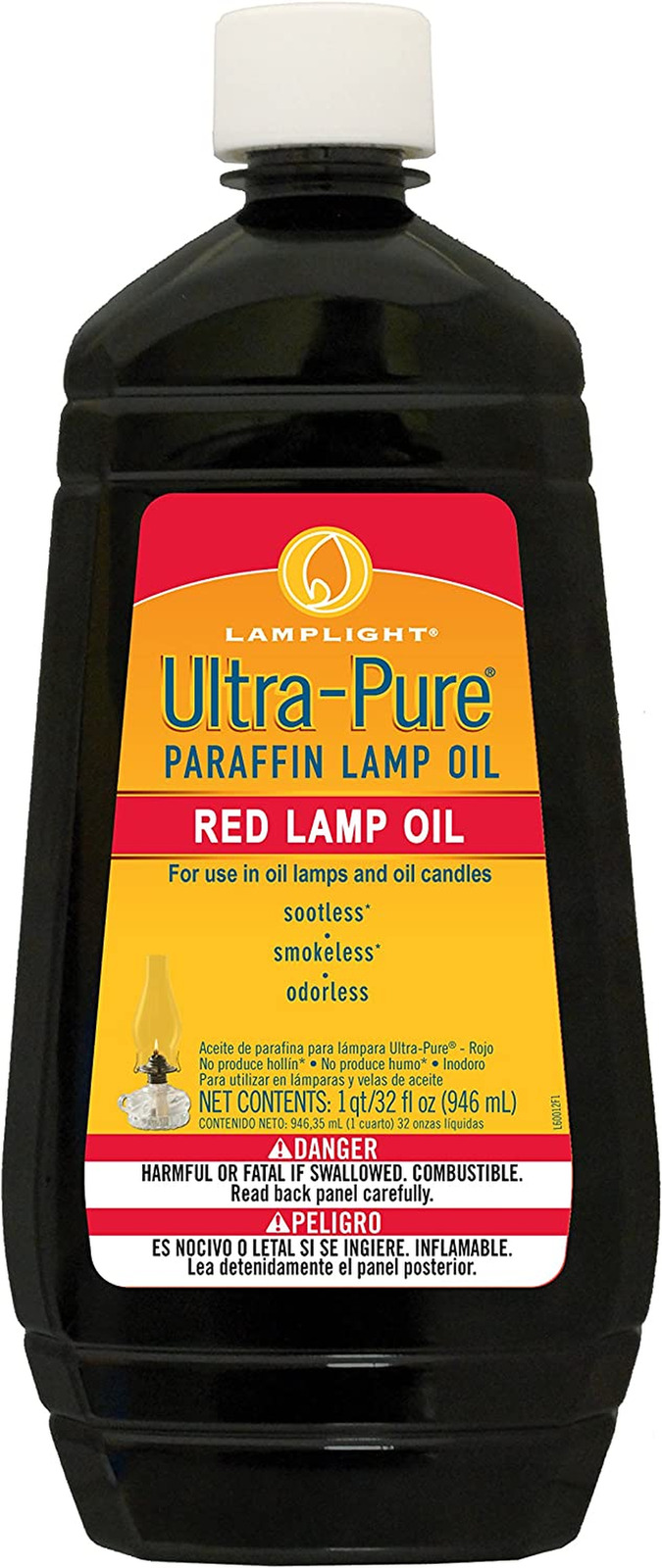 60012 Ultra-Pure Lamp Oil, 32-Ounce, Red