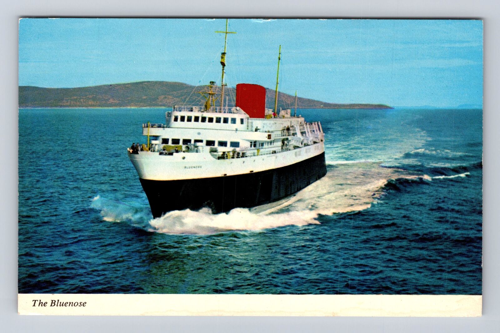 Frenchman's Bay ME-Maine, Yarmouth Bar Harbor Ferry Bluenose, Vintage Postcard