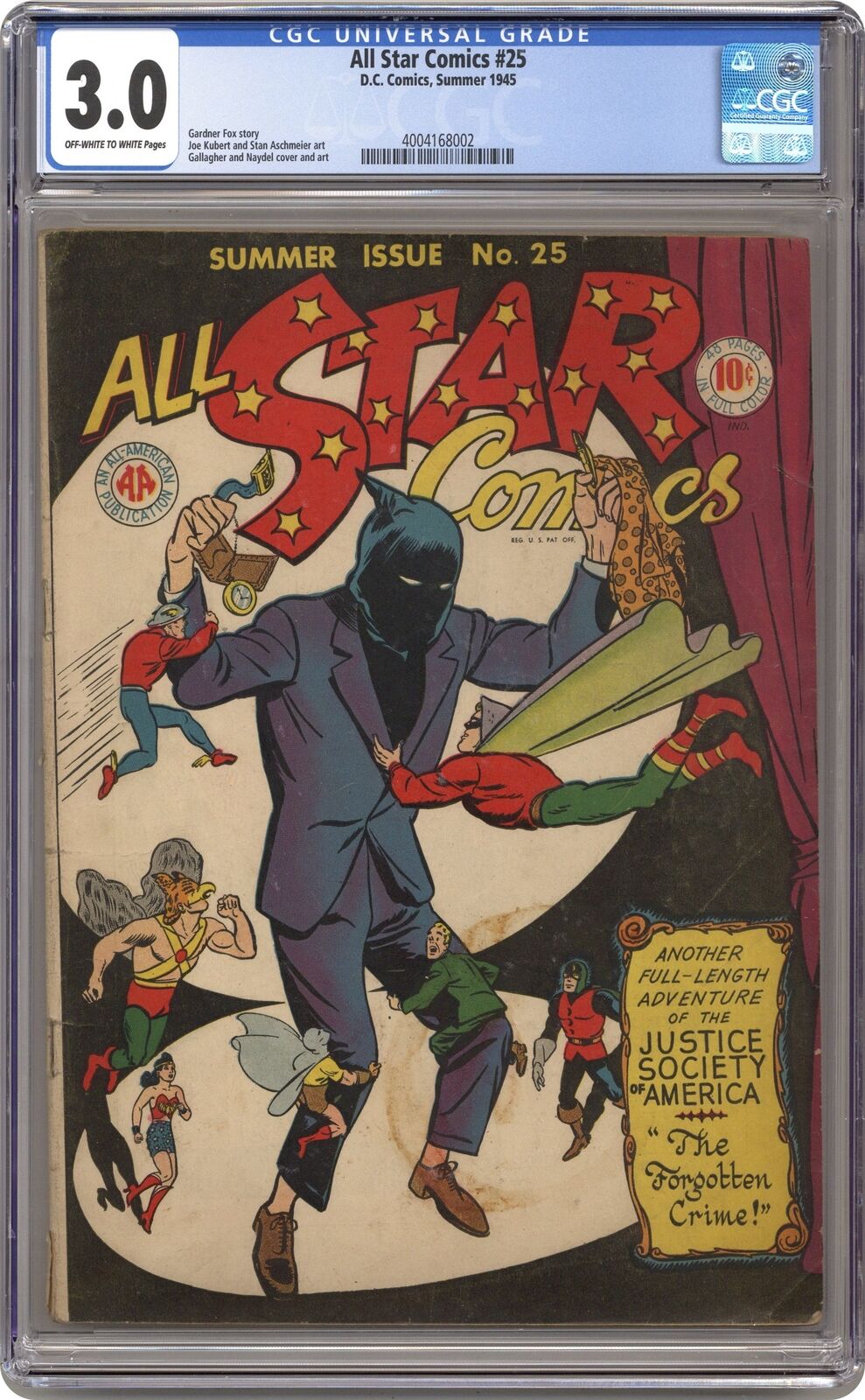 All Star Comics #25 CGC 3.0 1945 4004168002