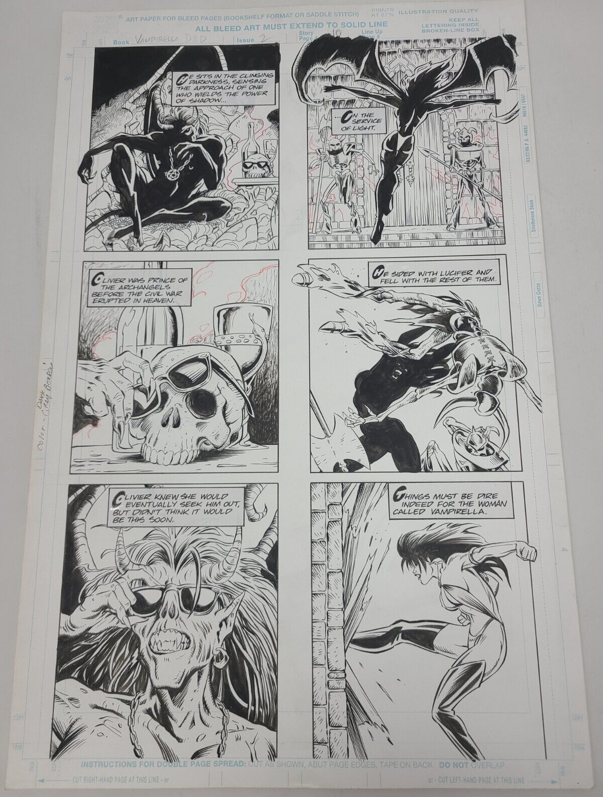 1996 Harris Vampirella Death & Destruction #2 Page 10 Conner Original Art 11x17