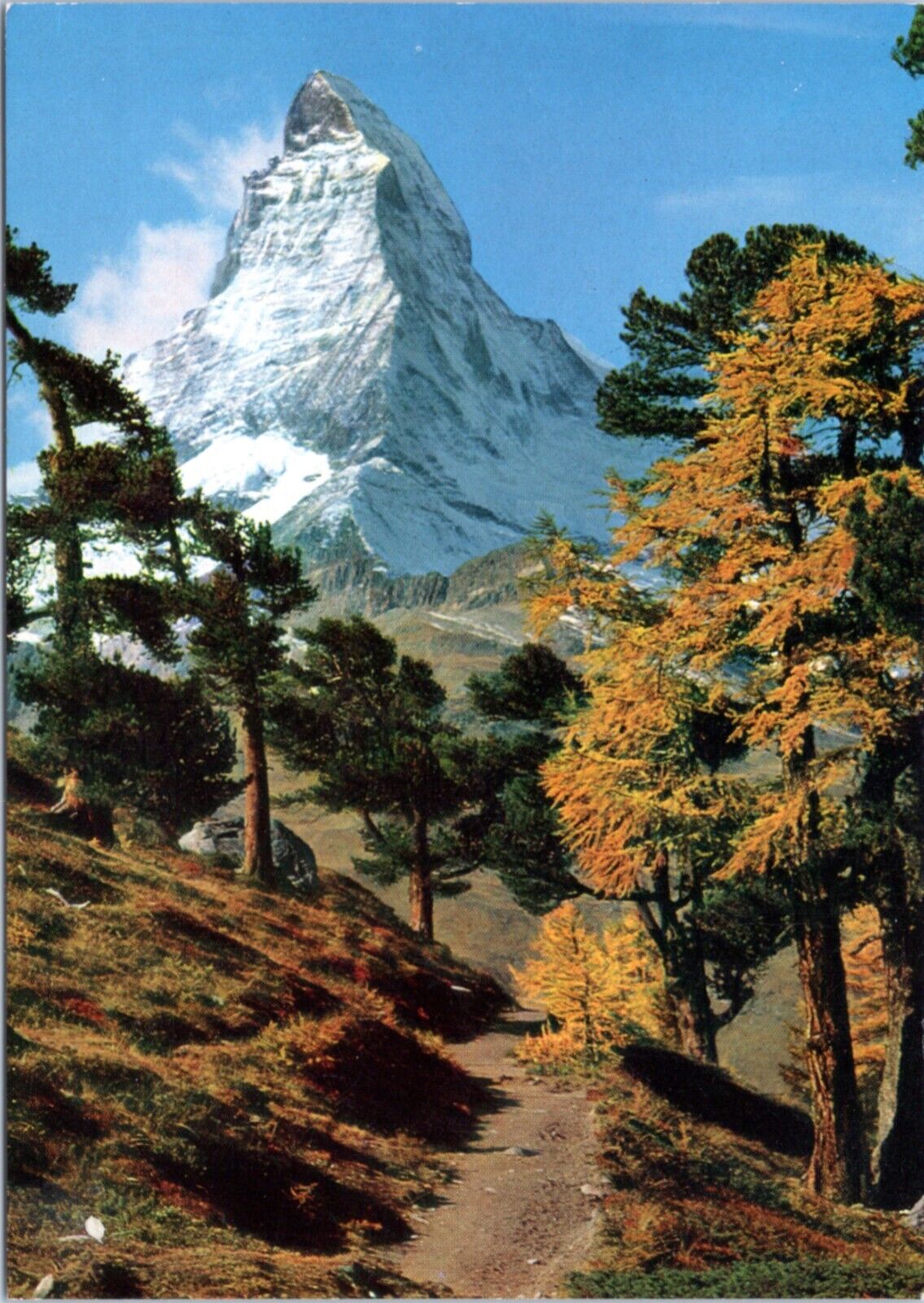 Postcard Switzerland - Zermatt - Riffelalp and Matterhorn