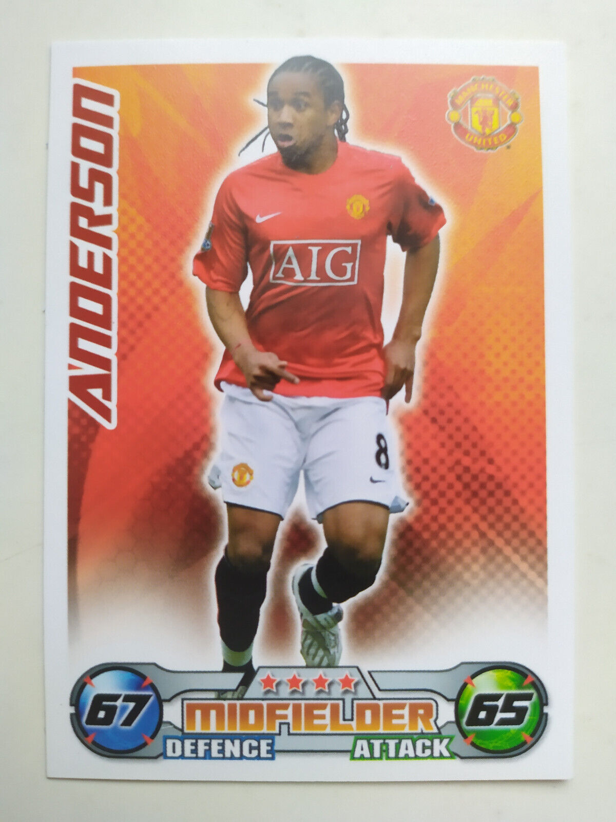 Match Attax Topps Trading Card Premier League 2008 / 2009 Anderson
