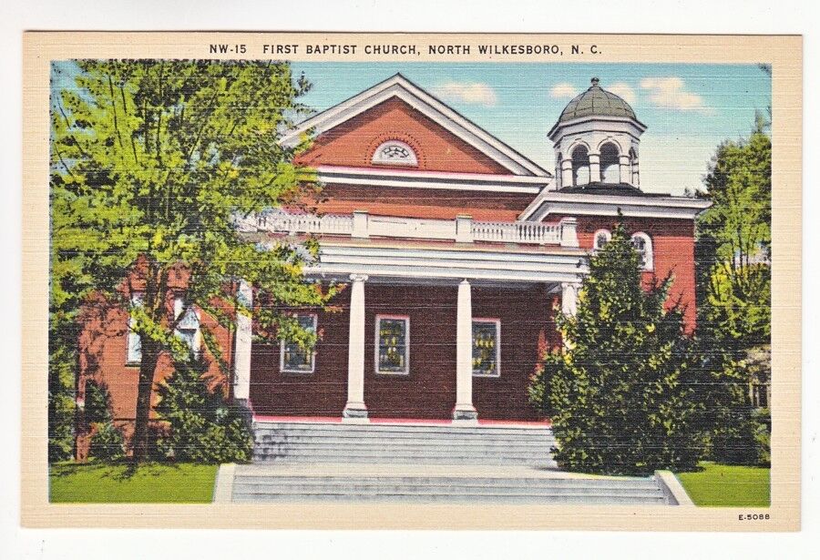 Postcard: First Baptist Church, North Wilkesboro, N.C.