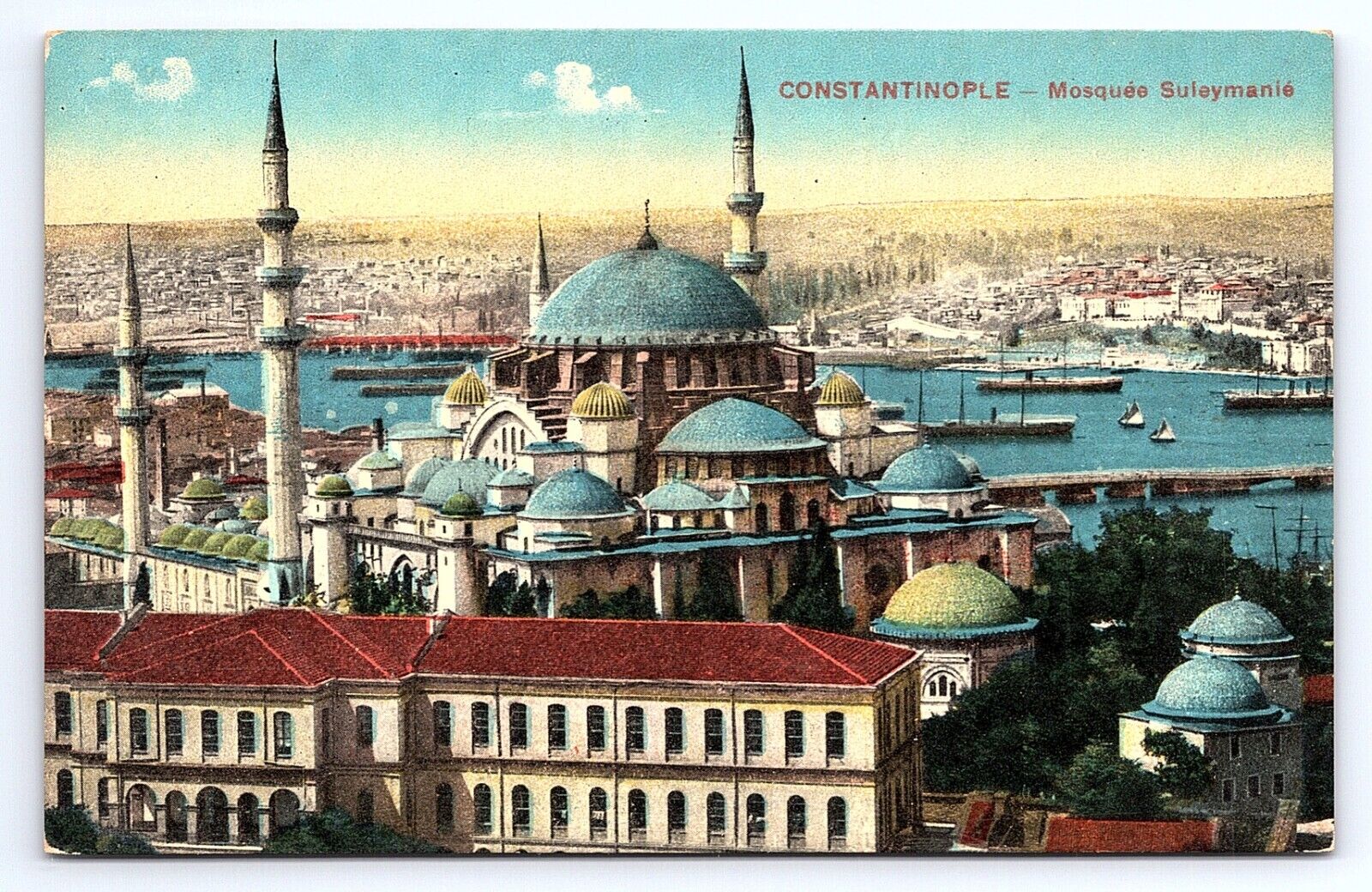 Postcard Constantinople Mosquee Suleymanie Istanbul Turkey