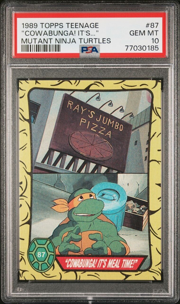 1989 Topps Teenage Mutant Ninja Turtles Cowabunga It’s Meal Time #87 PSA 10