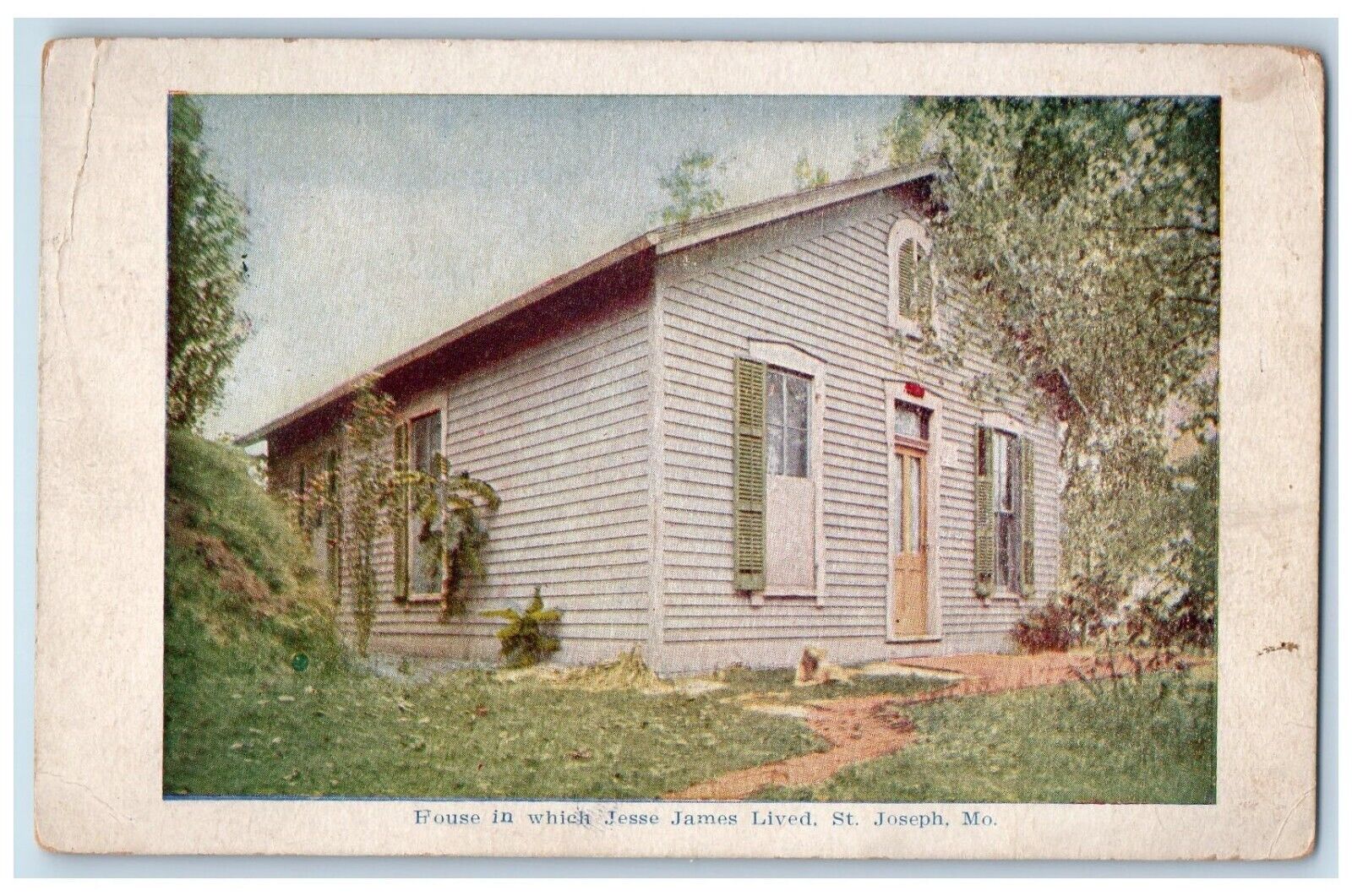 1908 Exterior View House Jesse James St Joseph Missouri Posted Vintage Postcard