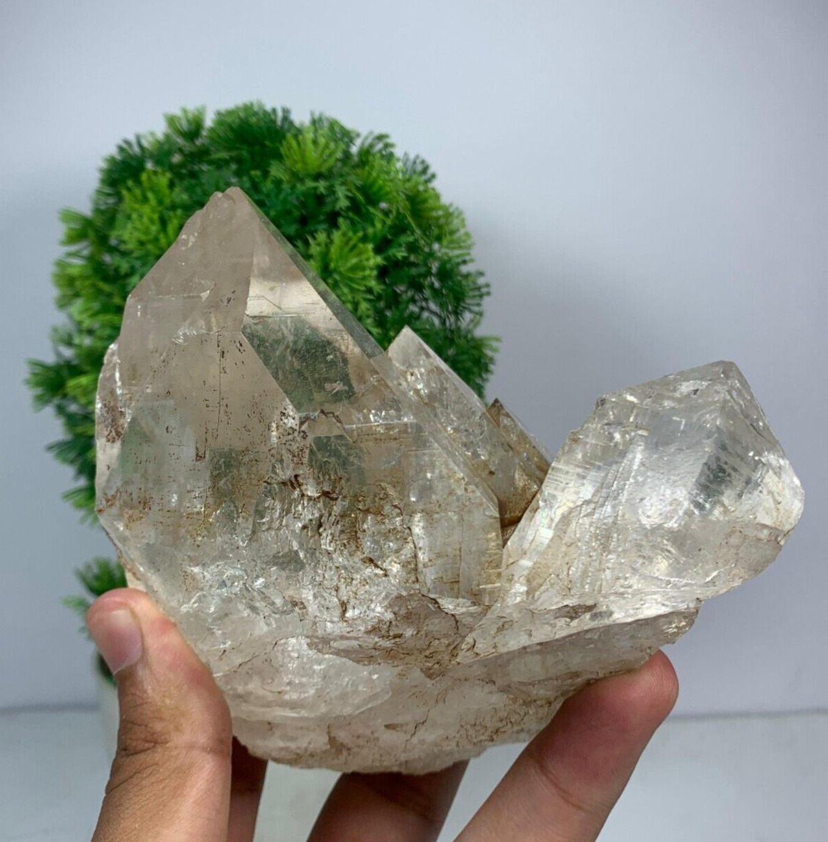 809Grams Natural Clear Himalayan Quartz Terminated Crystal Mineral From Pakistan