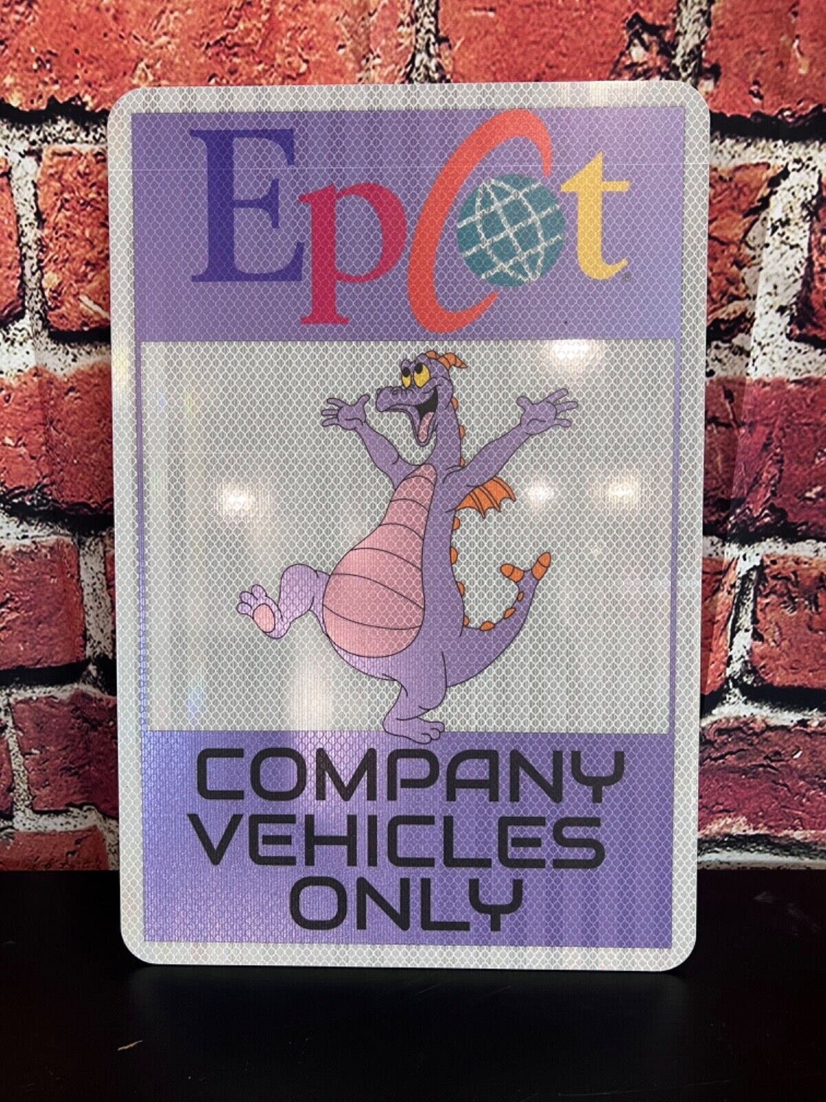 Walt Disney World Epcot Figment Company Vehicle Only Sign