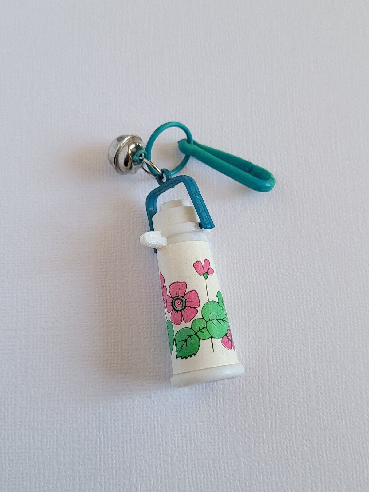 Vintage 1980s Clip On Bell Charms Plastic Beverage Thermos Dispenser Charm