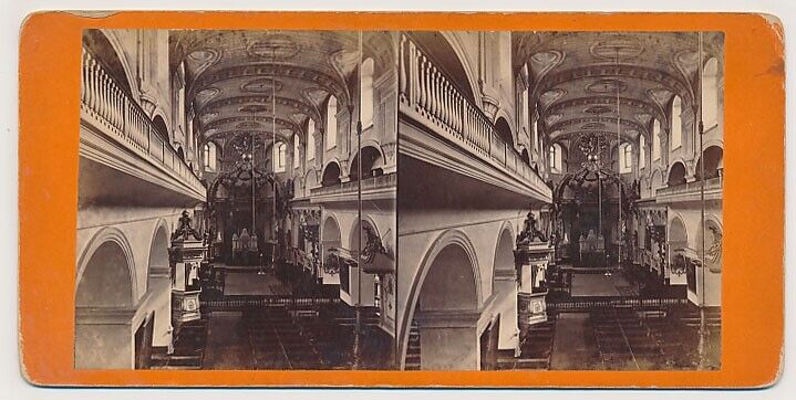 CANADA SV - Quebec - French Church Interior - JG Parks 1870s
