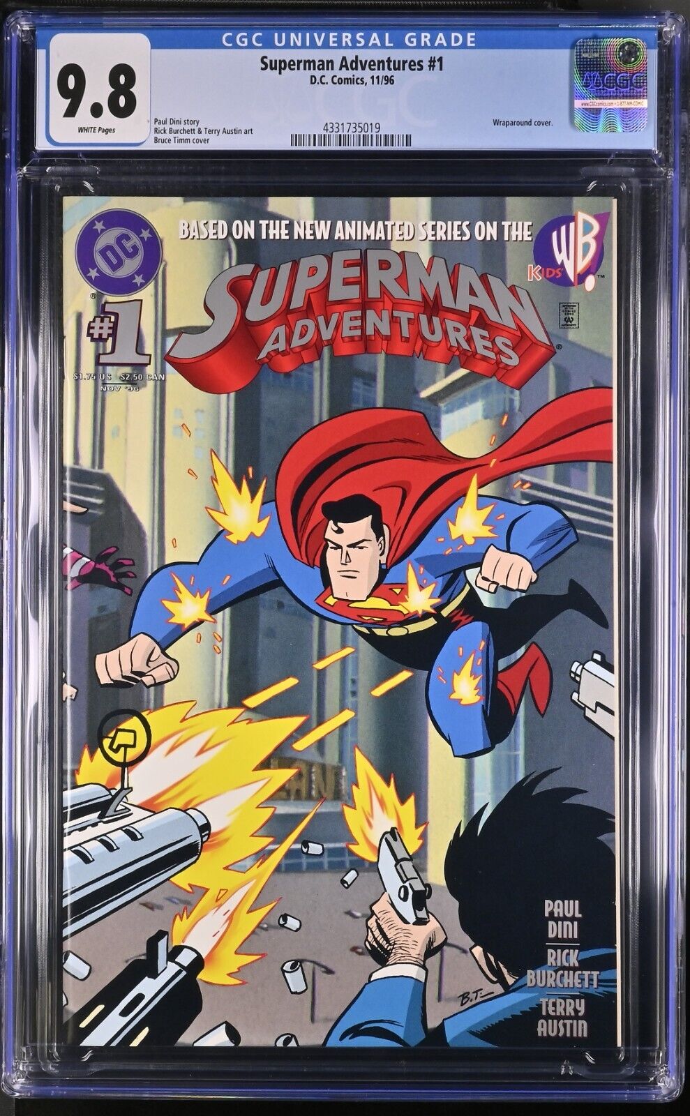 Superman Adventures #1 CGC 9.8 1st app Mercy Graves Lex Luthor Dini Timm 1996 DC