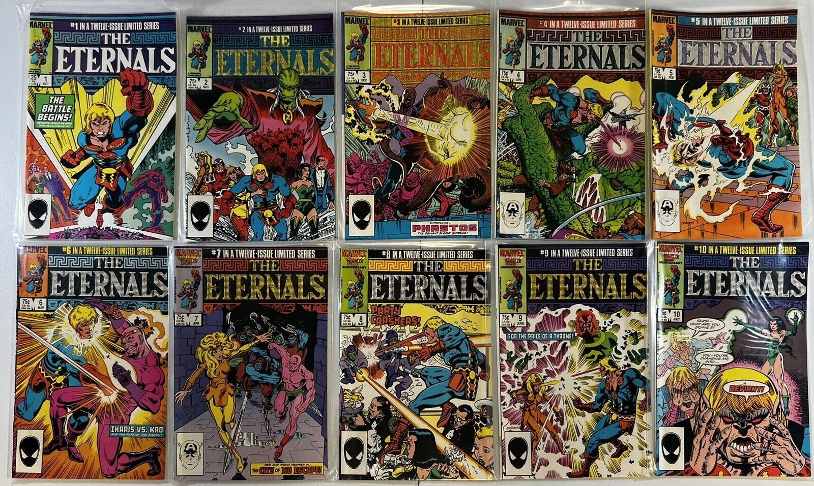 Eternals #1-12 Complete Run Marvel 1985 Lot of 12