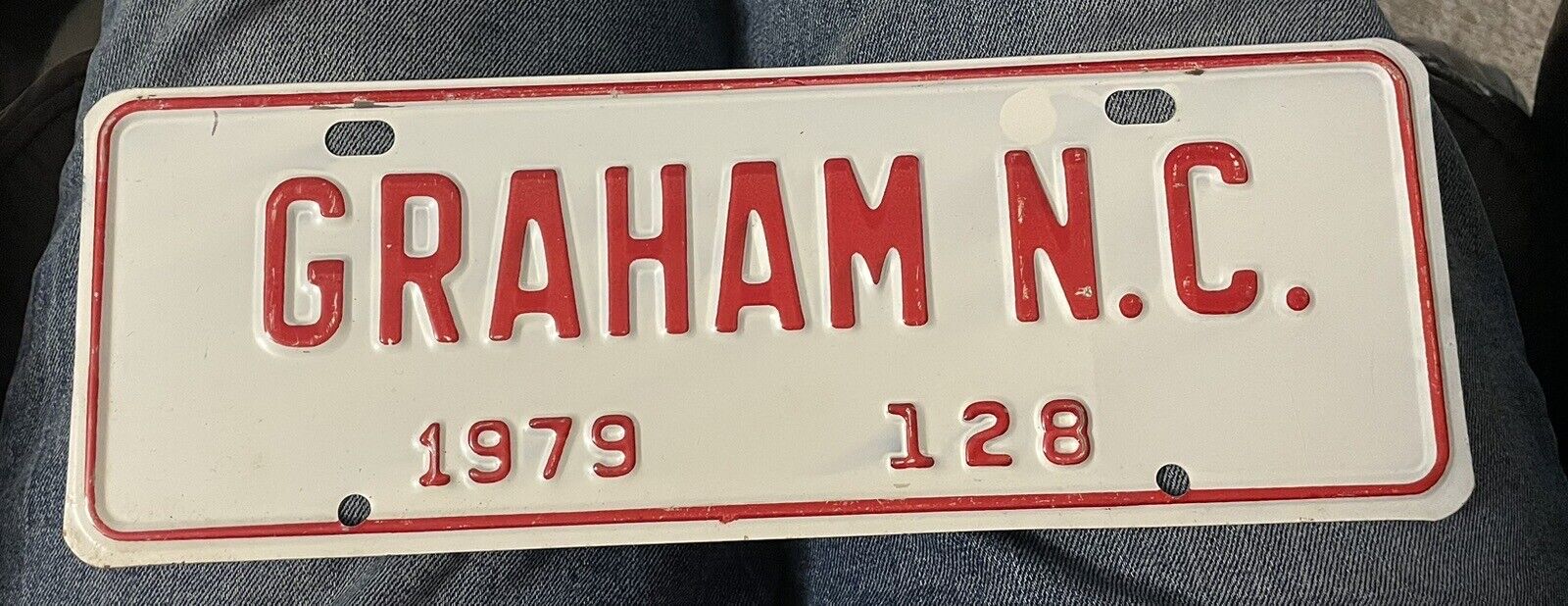1979 Graham North Carolina City License Plate Topper, NOS