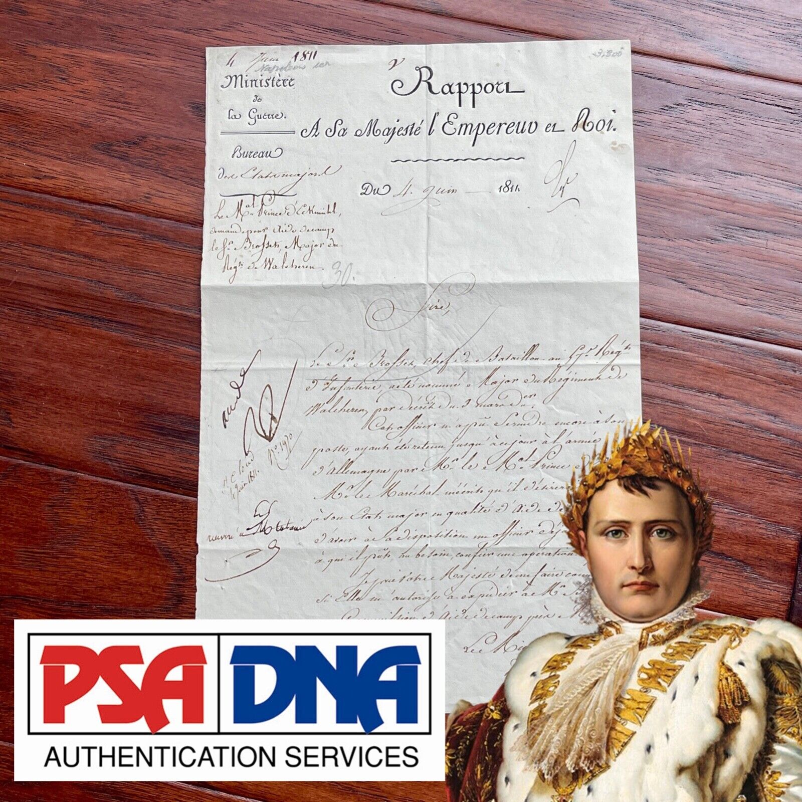 NAPOLEON BONAPARTE * PSA * Autograph MILITARY Document Signed as EMPEROR * 1811