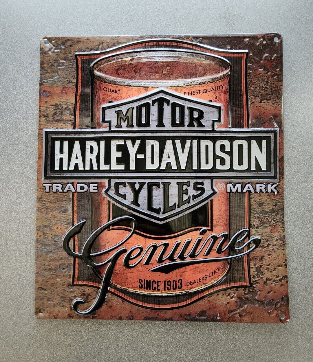 Harley Davidson Motorcycle Vintage Style Tin Bar Sign Man Cave Collectible