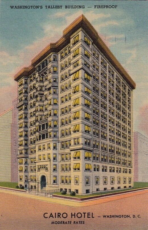  Postcard Cairo Hotel Washington D.C. 1953