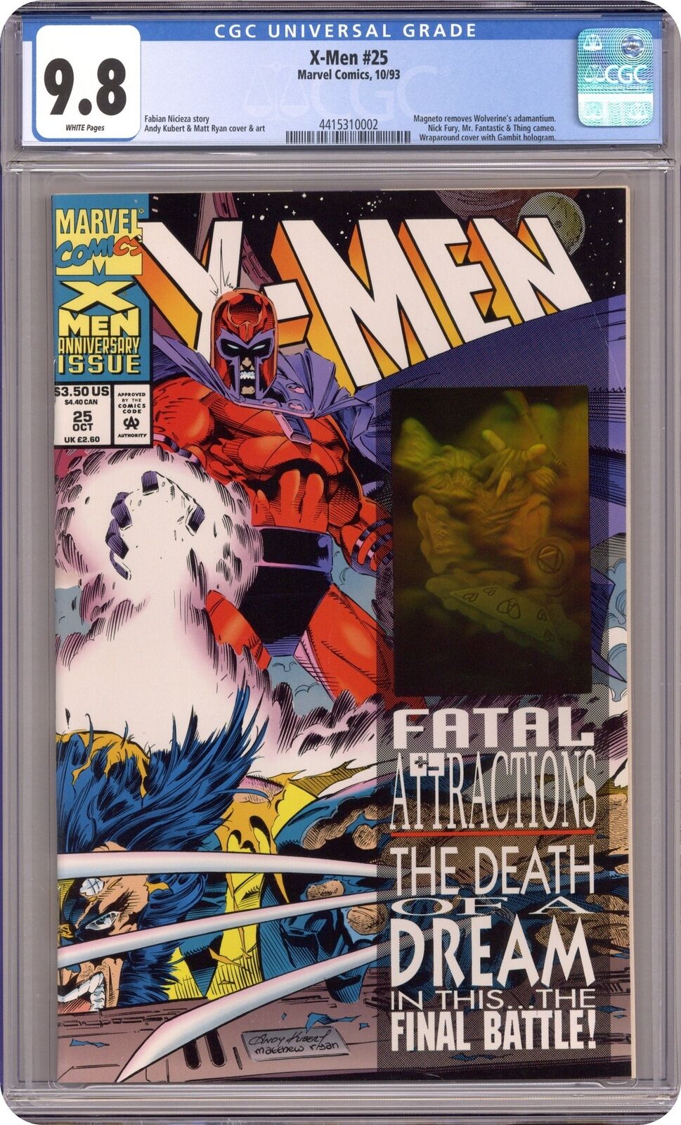 X-Men #25A.D CGC 9.8 1993 4415310002