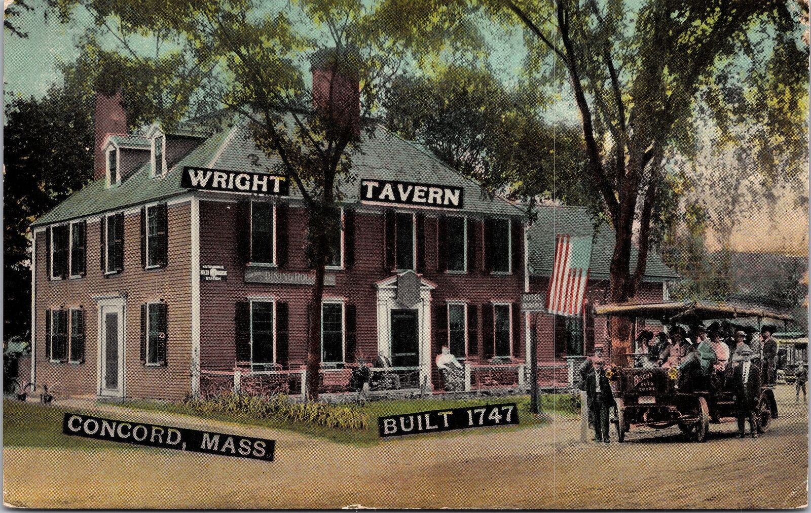 CONCORD MA - Wright Tavern Postcard