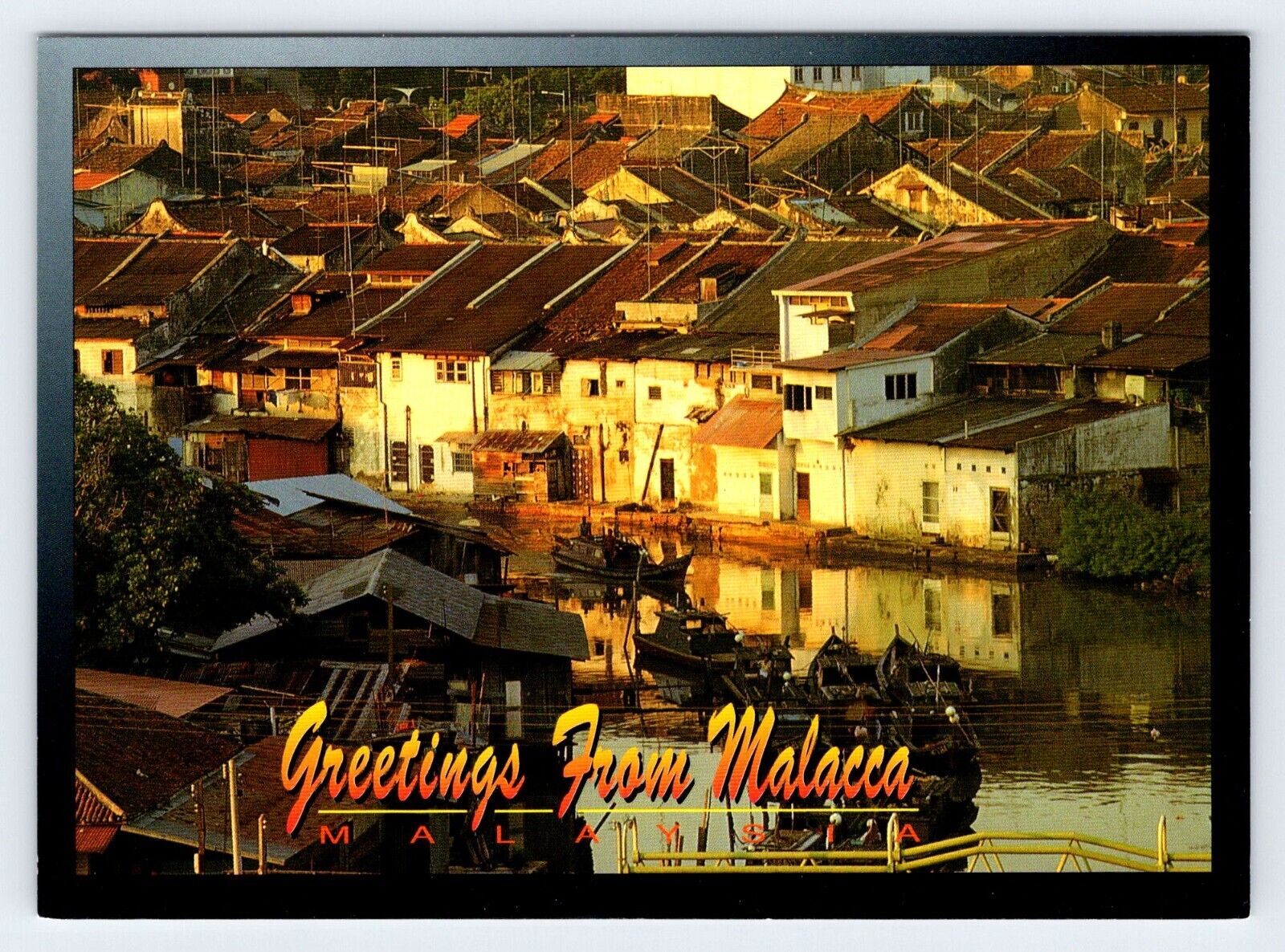 Chinese Houses Malacca Malaysia Vintage 4.5\