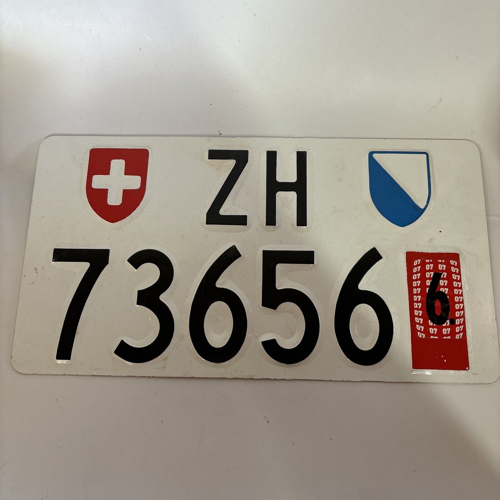 Zurich Canton Switzerland License Plate ZH 73656