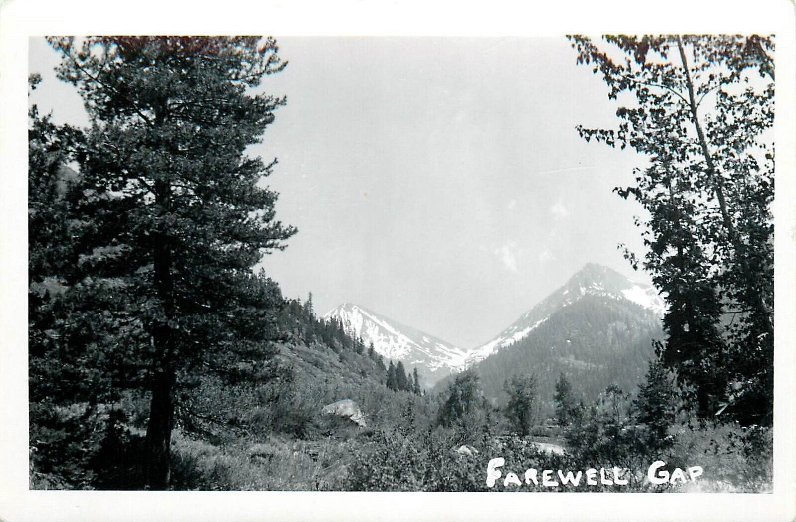 Postcard RPPC 1950s Farewell Gap Mineral King Tulare California 24-6280
