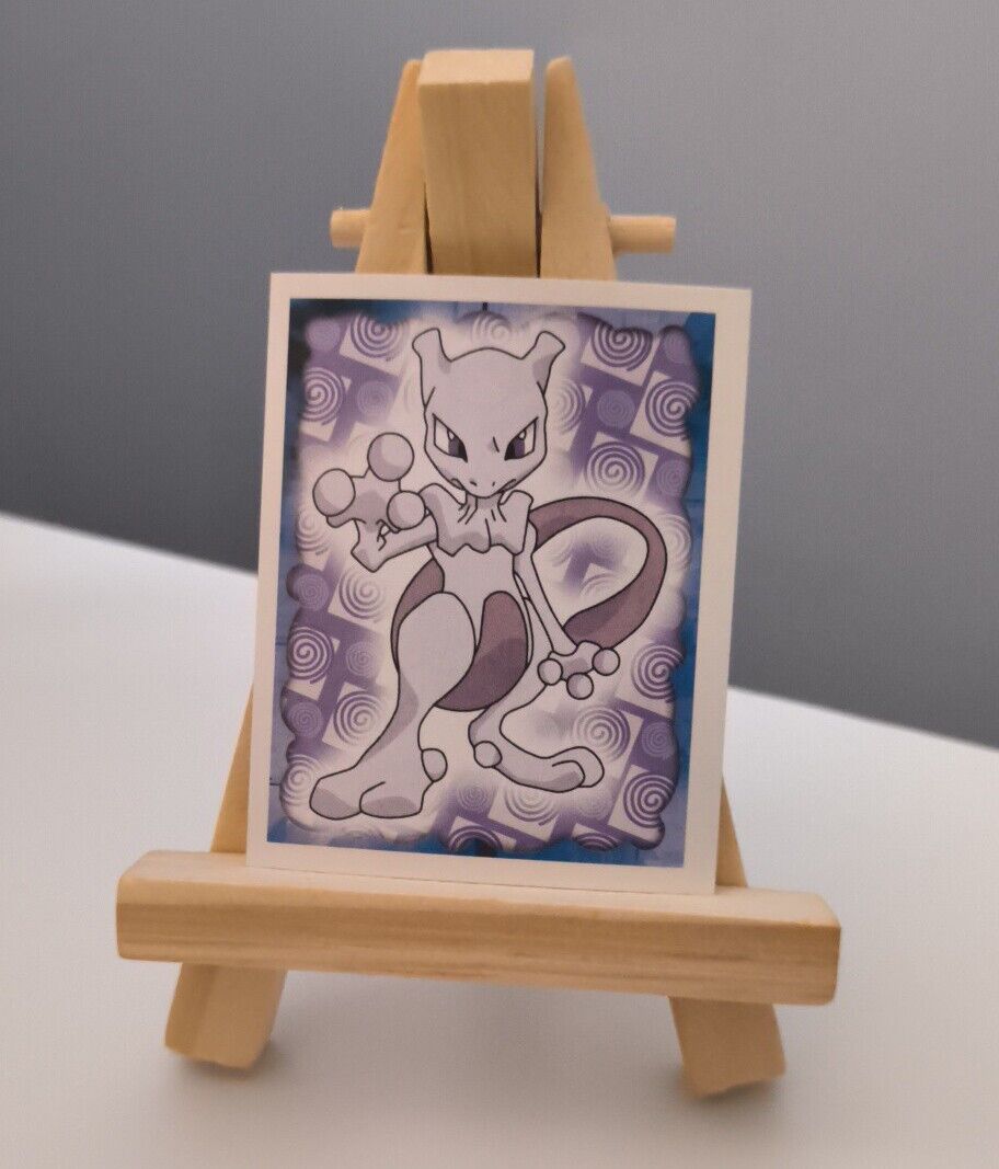 1999 MEWTWO #150 CHROME / POKEMON SERIES 1 MERLIN STICKER IN PERFECT CONDITION